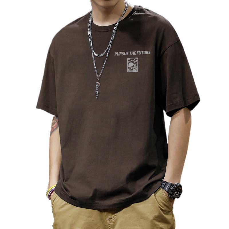 Cotton Short Sleeve T Shirt Fashion All Match Breathable Summer Sport T-shirt Men Top