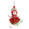 22cm Christmas Pet Hanging Chewing Toys With Bells Sola Balls Anxiety Relief Cage Accessories For Teeth Grinding Care