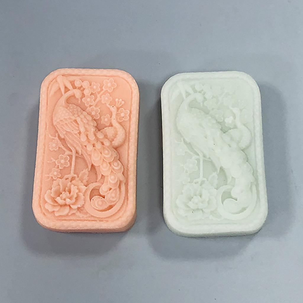 Soap Crafting Silicone Molds Realistic Peacocks Moulds Handmade Molds Silicone Texture Soap Moulds Craft Supplies