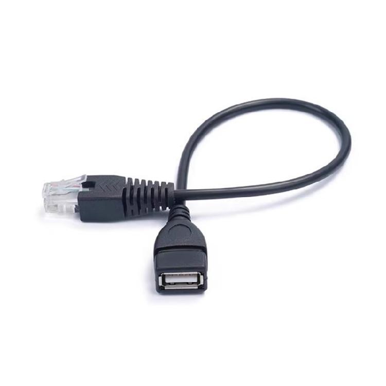 USB A To RJ45 Networking Adapter USB to RJ45 Cable 30cm Metal Reinforced Connectors For Enhances Signal Stability