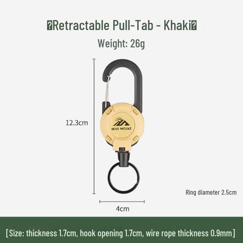Yuzhan Outdoor Tactical Retractable Keyring with Steel Wire