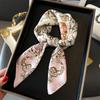 Spring/Summer New70*70cm Square Scarf Breathable Flower  Print Neckerchief Women’s Classical Imitation Silk Bandannas