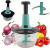 Multifunctional Food Chopper Household Quick Manual Press Chopper Vegetable Chopper Meat Grinder Kitchen Tools