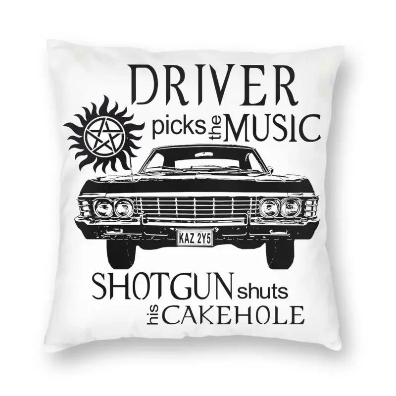 Retro Supernatural Pillow Case Home Decoration TV Demon Hunters Wincherter Bros Nordic Cushion Cover Soft Pillowcase Driver