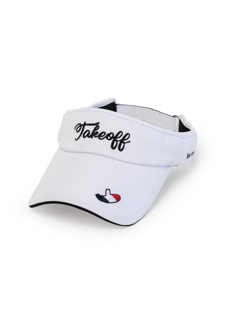 TAKEOFF Color Plain Point Visor (White)