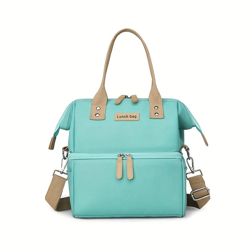 Stylish Large Capacity Insulated Lunch Bag, Casual Fashion Storage Pouch, Keeps Warm and Cold, Suitable for Work, Camping, Non Food Contact