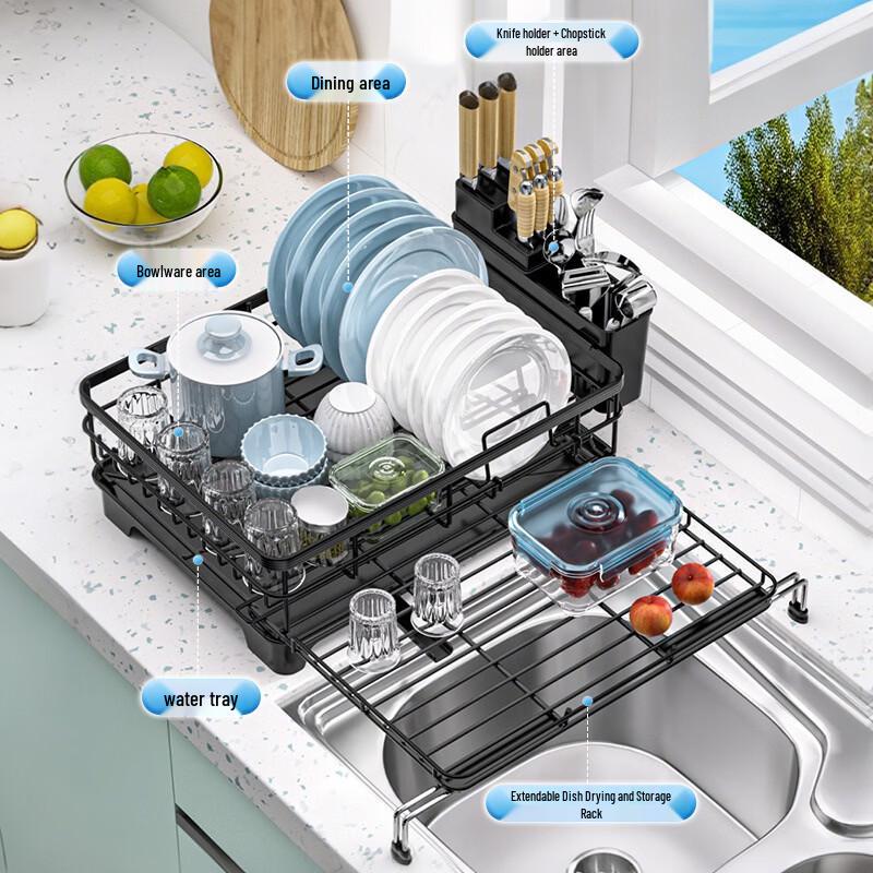 Brangdy Retractable Kitchen Dish Drying Rack