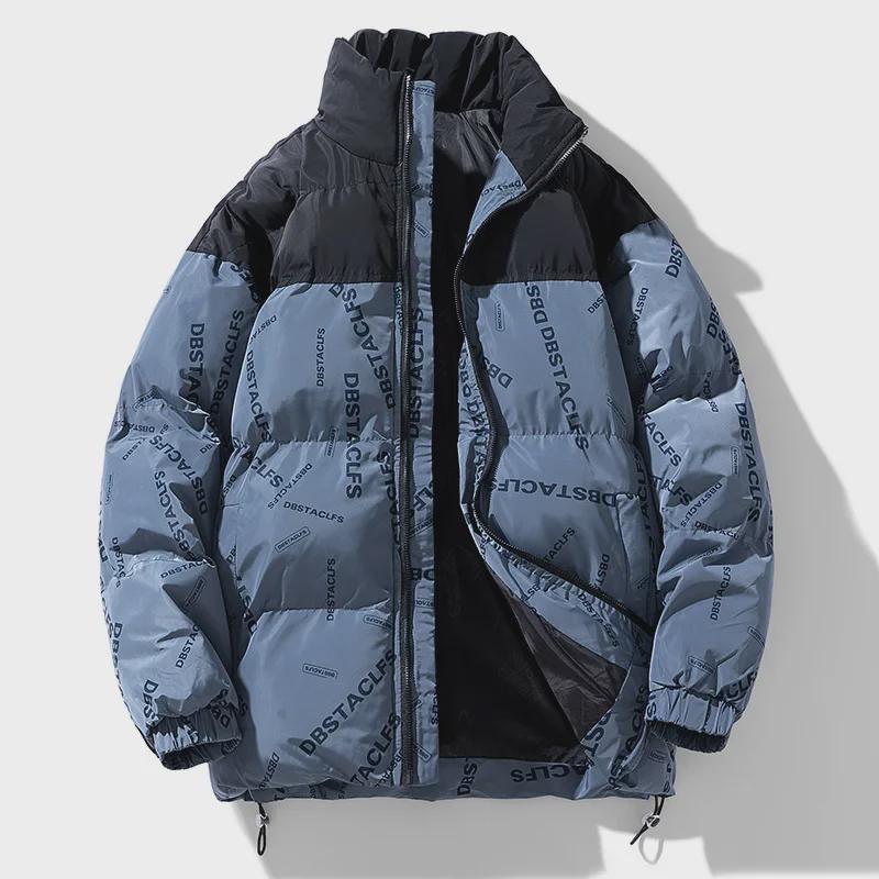 Unisex velké bavlněné bundy: Odpovídající styly pro dospělé a dospívající, módní stojaté límce, volný střih pro muže