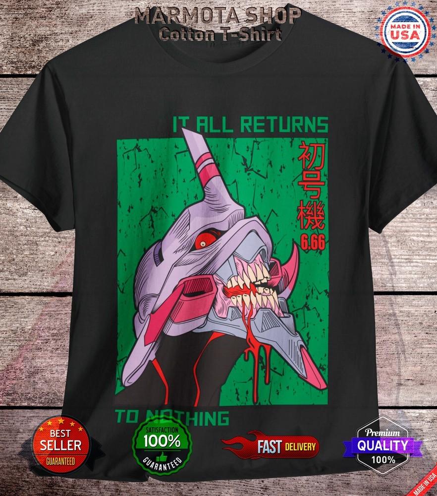 

Футболка ЕВА 01 Neon Genesis Evangelion Футболка Японское Аниме NERV Футболка Шинзи S