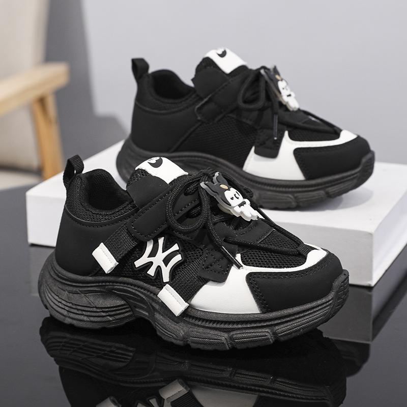 

Детская мода Four Seasons Дышащая повседневная обувь для детей Бег Спорт Студенты Девочки Трендовые удобные кроссовки для спортзала 26 чёрный