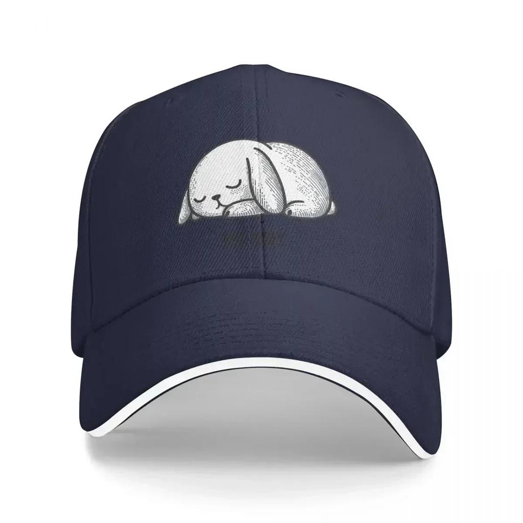 Sleepy Bunny being Lazy Baseball Cap Sun Cap Sunscreen Vintage Adjustable Hat Unisex For The Sun Boy WoUnisexs