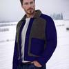 Autumn and Winter New Lamb Wool Splicing Woolen Coat European Jacket Men's