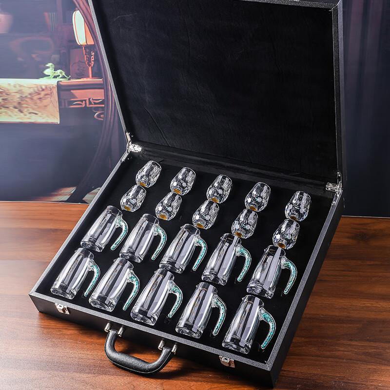 Shangqi Turquoise Chinese Liquor Decanter Set