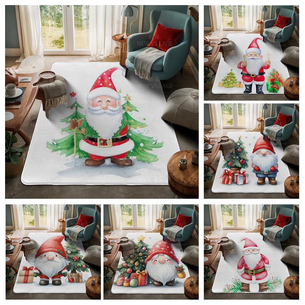 House Entrance Carpet Home Door Mat Living Room Bath Foot Bathroom Non-slip Water Absorption Rugs Bath Merry Christmas Winter