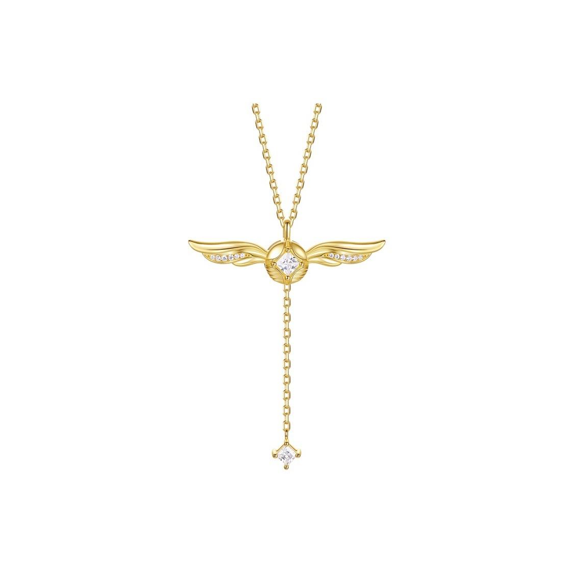 

Magic Academy Delicate Wing Memorial Necklace Golden Snitch Pendant Jewelry