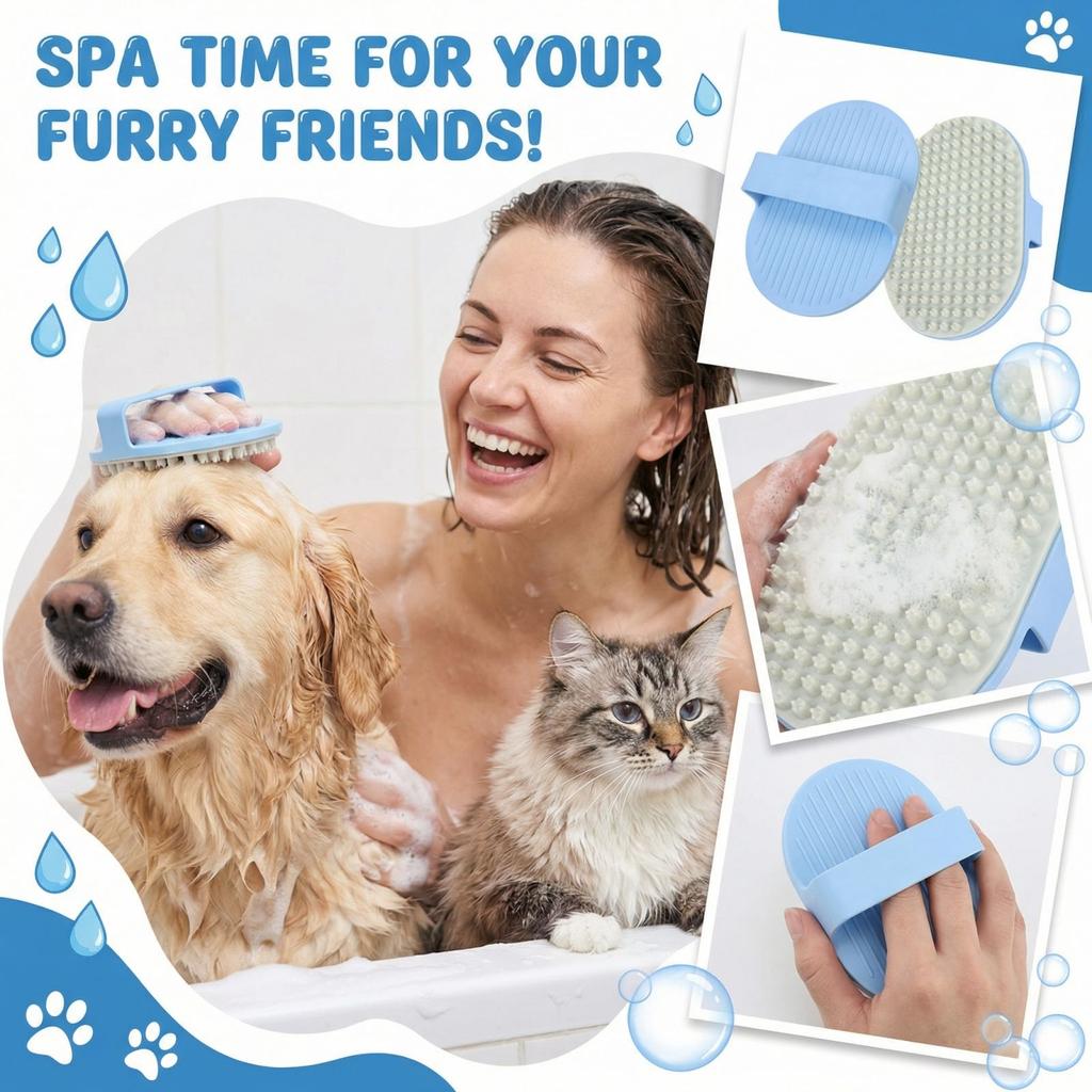 Pet Massage Comb Cleaning  Bathhouse Cats And Dogs Take A Bath And Brush