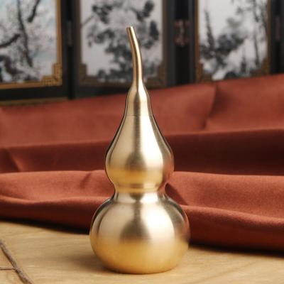Feng Shui Gourd Ornaments Copper Small Decor Adorn Desktop Retro Decorative Figurine