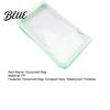 Office Bill Holder with Zipper Waterproof A6 Document Bag Smooth Durable Pencil Case Portable Stationery Case for School Transparent PP Organizer