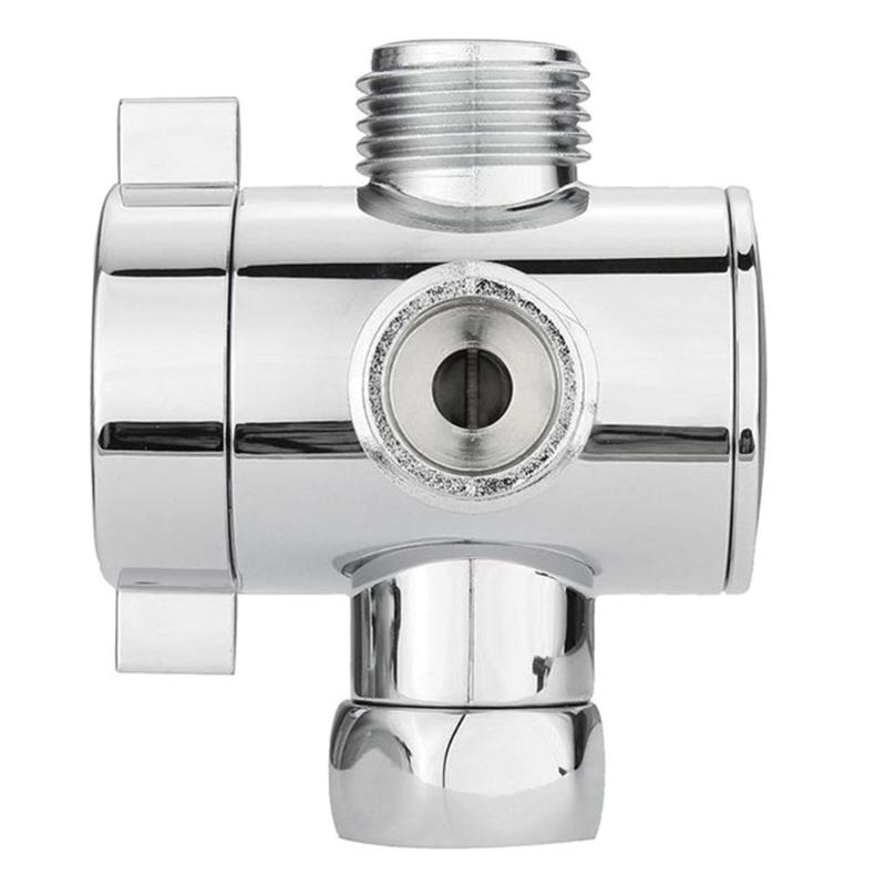 3 Way Shower Diverter Adapte 1/2” with Hand Shower Cradle for Bathroom Hand Shower Hardware Accessory for Home Daily Use