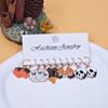 Fashionable Halloween Pumpkin Black Cats Dangle Earrings Festival Charm Syurdy Alloy Jewelry Accessory for Parties