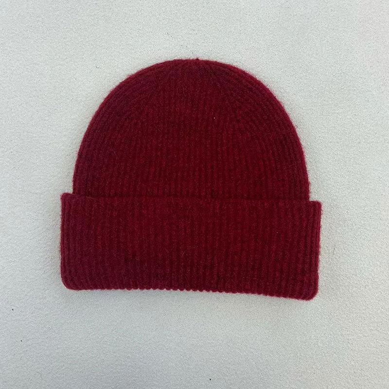 Melon Hat Men's Trend Autumn and Winter Wool Hat Student Fashion Flanged Yuppie Cold Hat Women's Brimless Knitted Hat