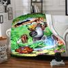 Wild Animals Jungle Flannel Blanket Super Soft Warm Cozy Blanket for Sofa Bed Office Travel All‑Season Home Decor Gift