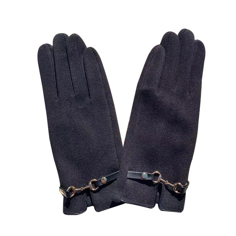 Thermal Gloves, Piled And Thickened Driving, Riding, Finger Gloves, Outdoor Sports, German Velvet Touch Screen Gloves, Women