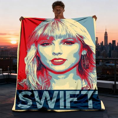 1 Stück Taylor Swift Outdoor Flanelldecke, Gemütlich & Warm Weich Te Verspieltes Design, Nickerchen Camping,