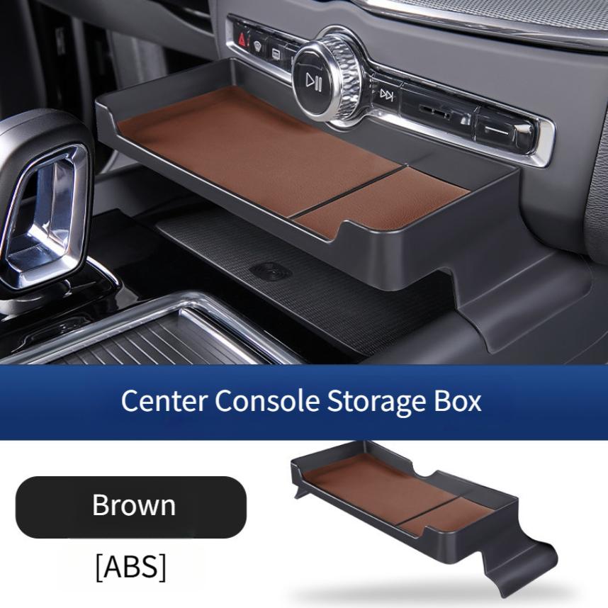Under-Center-Screen Storage Box for Volvo XC60 2018-2026 For S60 2020-2026 For V60 2020-2026 ABS Plastic Interior Organizer
