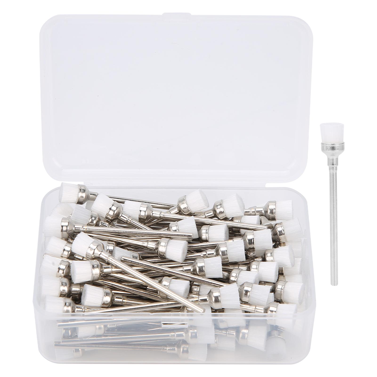 

100 шт. Щеточка для чистки сверл для ногтей, щетка для очистки ногтей, аксессуар для маникюрного инструмента, белый белый