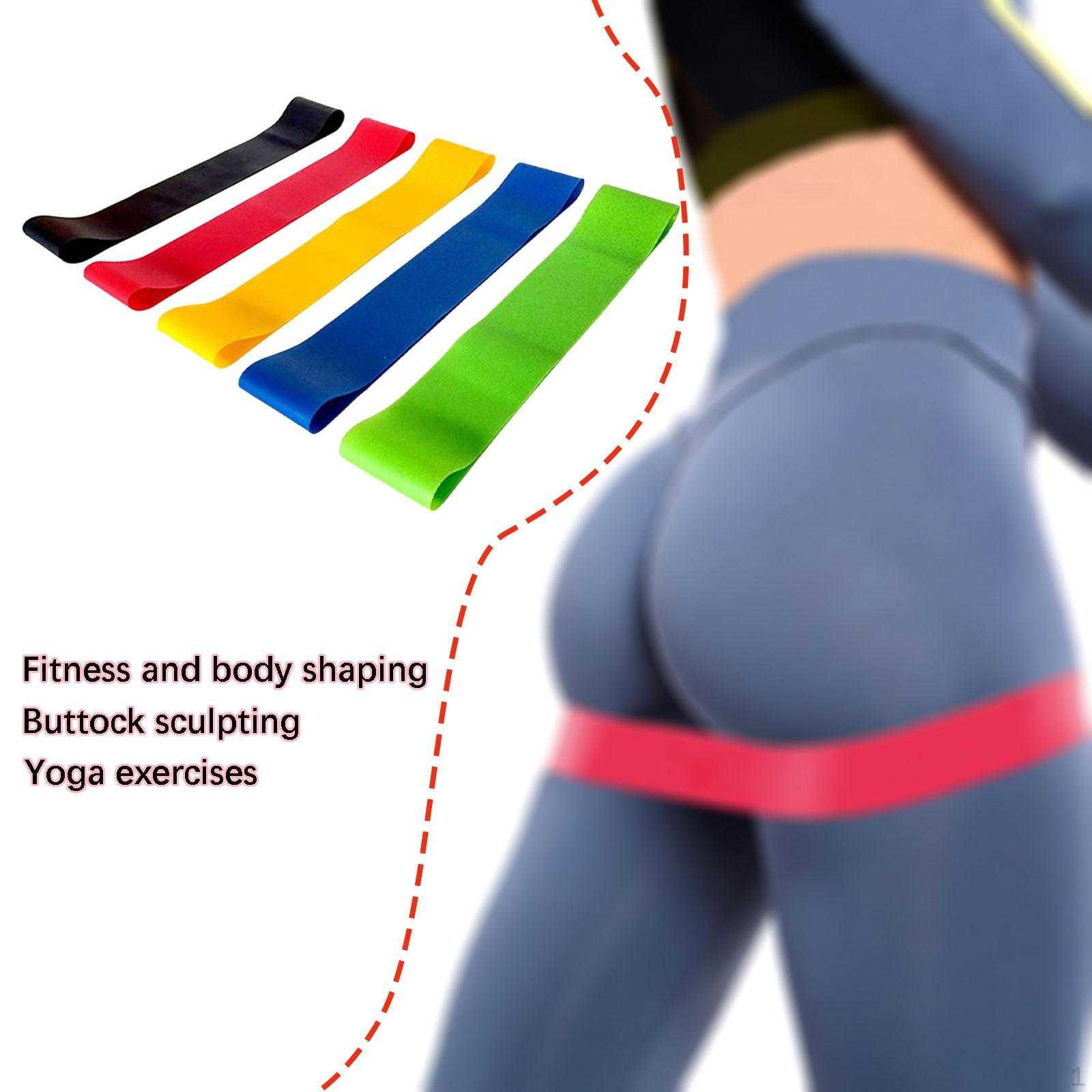 5 Pieces Resistance Bands for Working Out Elastic Exercise Band Women Men Sturdy Workout Multicolor