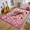 Leopard Bloom Elegance Patterned Carpet, Non Slip Mat Suitable for Living Room and Bedroom Sofas