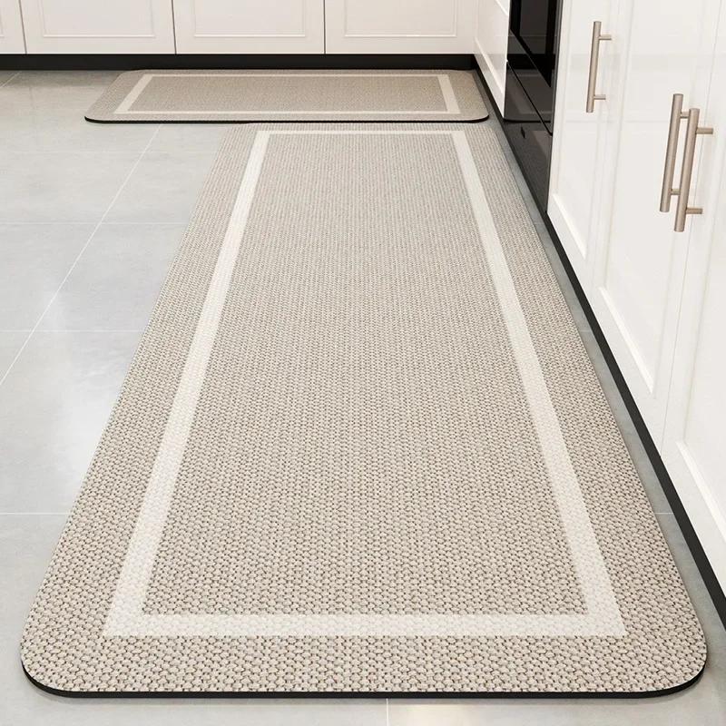 Carpet for Kitchen Floor Mat Absorbent Long Rug Absorb Oil Quick-drying Diatom Mud Anti-slip Foot Mats Home Decoration Rugs