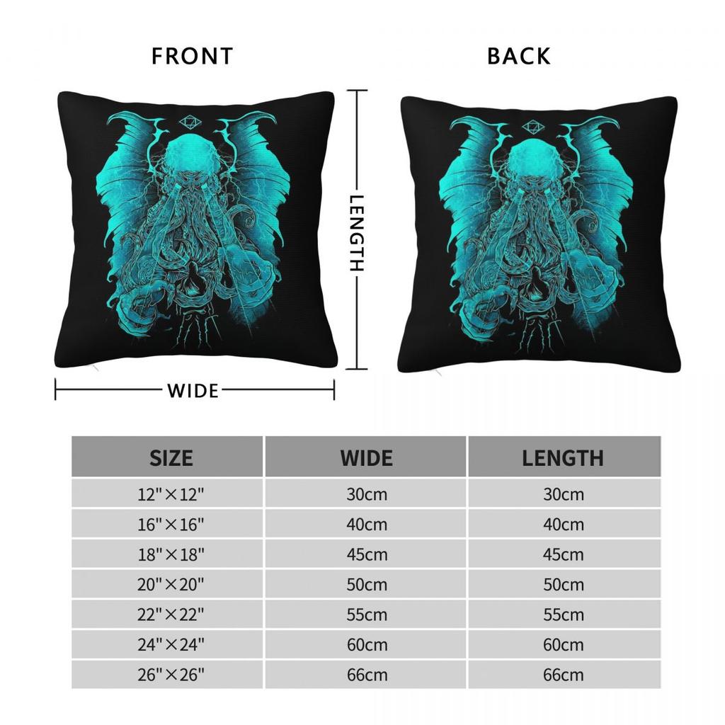 Cthulhu Monster Creature Square Pillowcase Polyester Linen Velvet Creative Decorative Pillow Case Sofa Seater Cushion Cover 18"