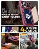 Shockproof Protective Wallet Case with Card Holder, Kickstand and Sliding Camera Cover for iPhone 17 Pro-Pink