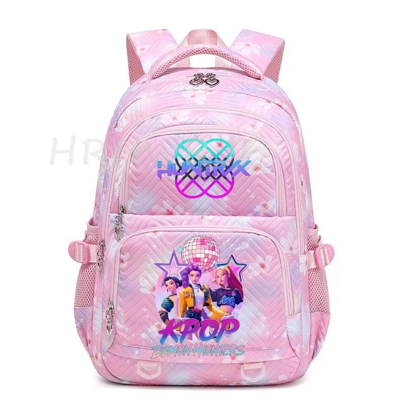 K-pop Backpack Teens Girls Capacity Schoolbag Flowers Printe Laptop School Backpack Travel Rucksack YK2 Mochila