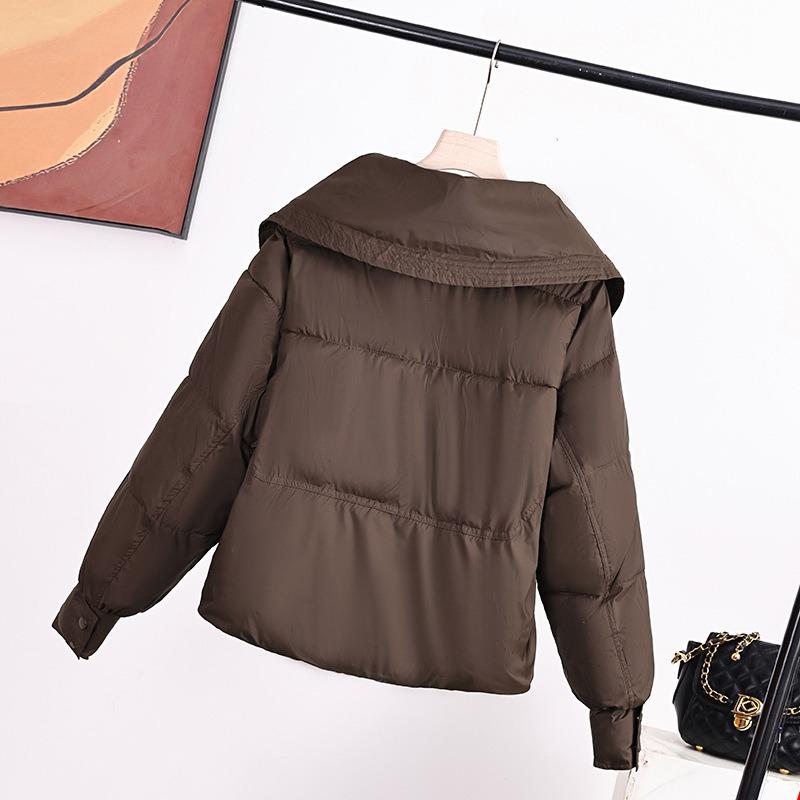 Cotton clothes women's winter new loose bread clothes cotton clothes female students fashion streamers solid color down cotton clothes outside