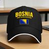 Bosnia Herzegovina Flag Baseball Cap Outdoor Gym Wholesale Trucker Hat Unisex Adult Yk Cute Design Snapback Cap