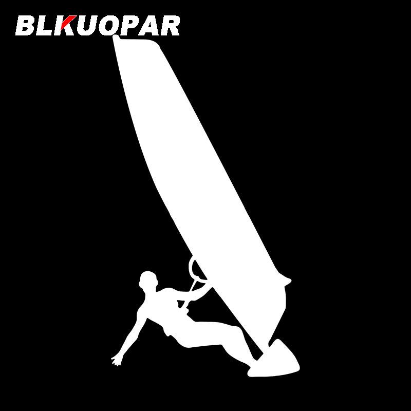 BLKUOPAR Sailboat Surfing Car Stickers JDM Personality Creative Vinyl Die-cut Waterproof Sunscreen Motorcycle Car Accessories