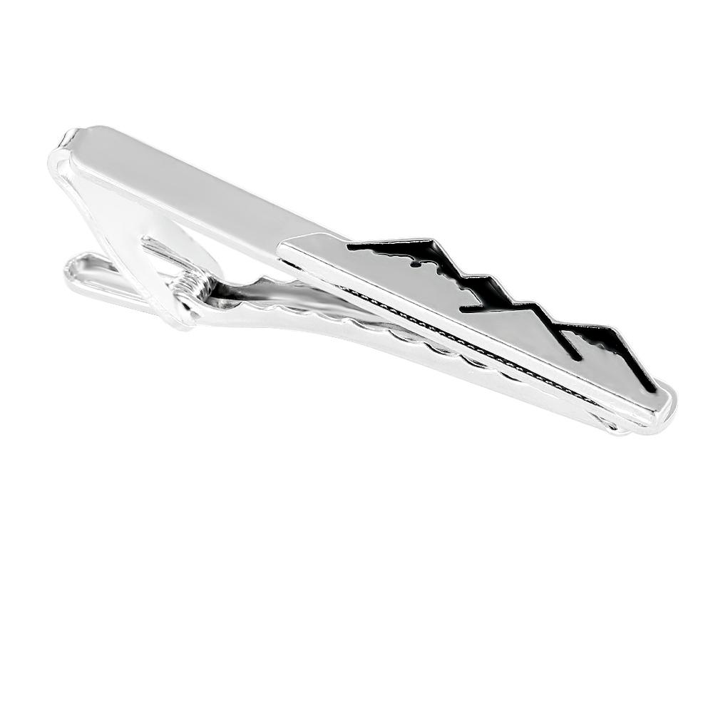 

Free Shipping Funny Mountain Range Peak Shaped Design Mens Tie Clip Formal Party Jewelry Accessories