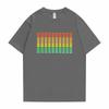 Flashing Music Activates LED Printed Unisexs and Womens Fashionable Loose Casual Short Sleeved New Cotton Trendy Tshirt