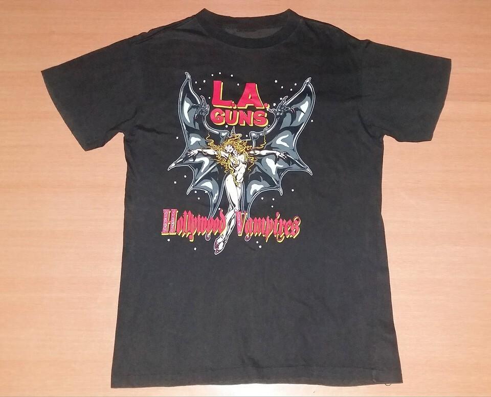 VTG Hollywood Vam LA Guns Tee Shirt Short Sleeve Black Unisex S5XL UU109 XXXXL