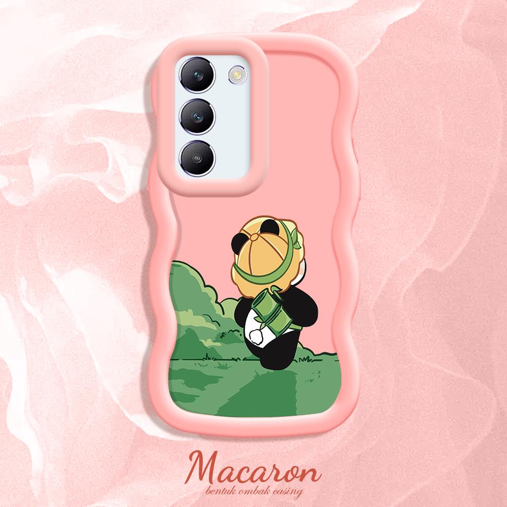 

Окрашенный узор Big Wave Edge Мягкий силиконовый материал Macaron чехол для телефона противоударный защитный резиновый чехол для OnePlus Vivo Motorola Moto Vivo Y12S 2021 розовый