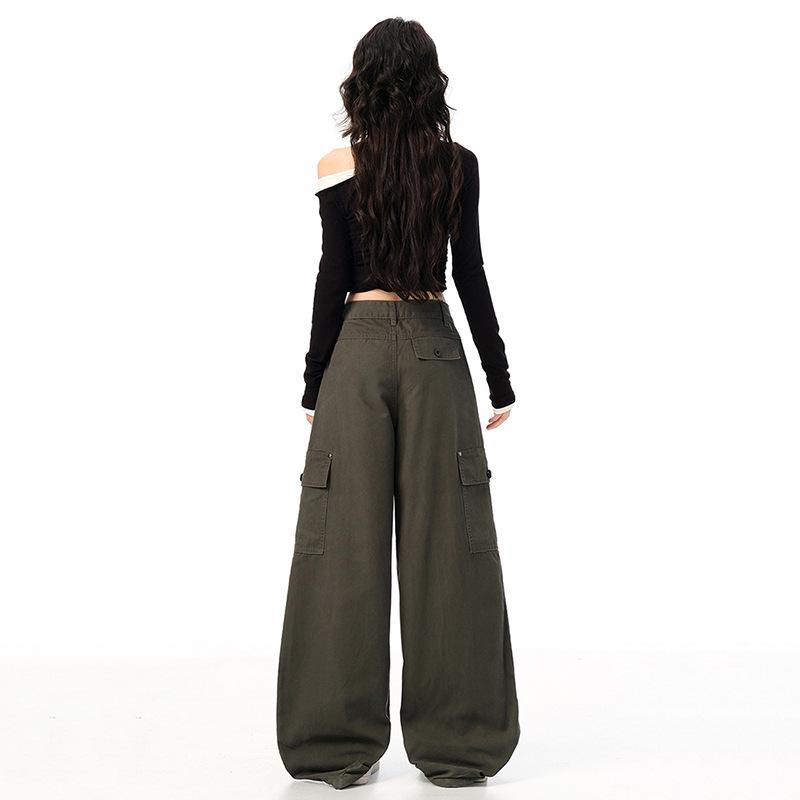 Women's Wide-Leg Jeans – New Autumn Design, Multi-Pocket, Loose Fit, Casual Workwear