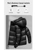 Black Gold Graphene Goose Down Jacket - Autumn/Winter Hooded Casual Fashion Outerwear