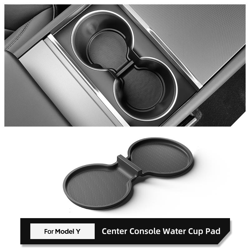 

for Tesla Model Y Juniper/Launch 2025 Center Console Water Cup Pad Anti-slip Pad Car Accessories ModelY 2nd Row Cup Holder Pad