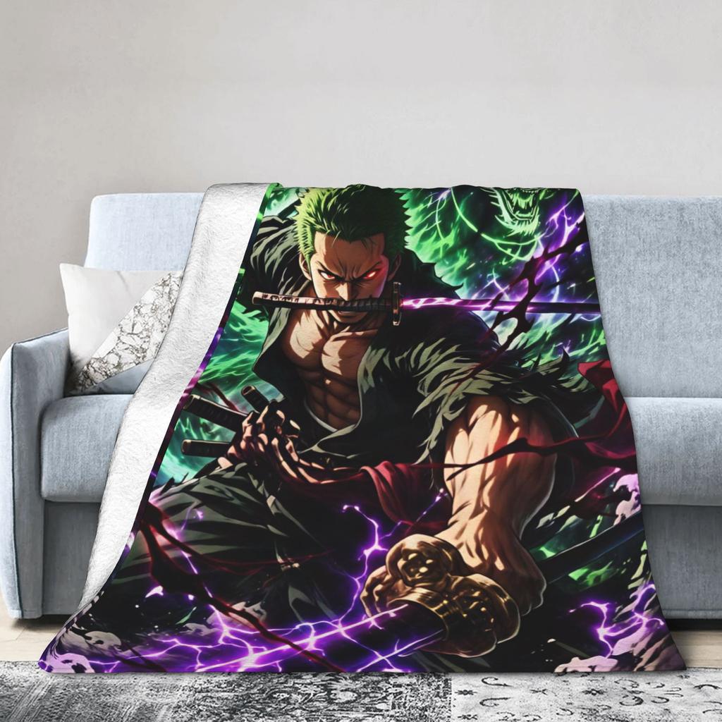 Zoros Vintage Tattoo Ornament Art Flannel Blanket Autumn Warm Throw Blanket for Kids Living Room Comfortable Sofa Bed Cover