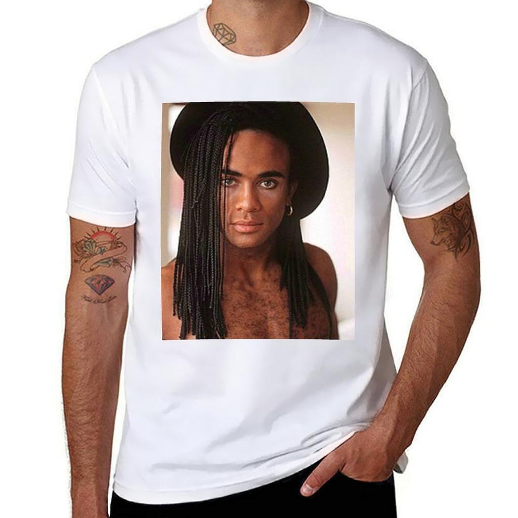 Milli Vanilli T-Shirt Man T Shirts for Men Casual T Shirt Custom Print Cotton Tshirt 100% T-Shirt