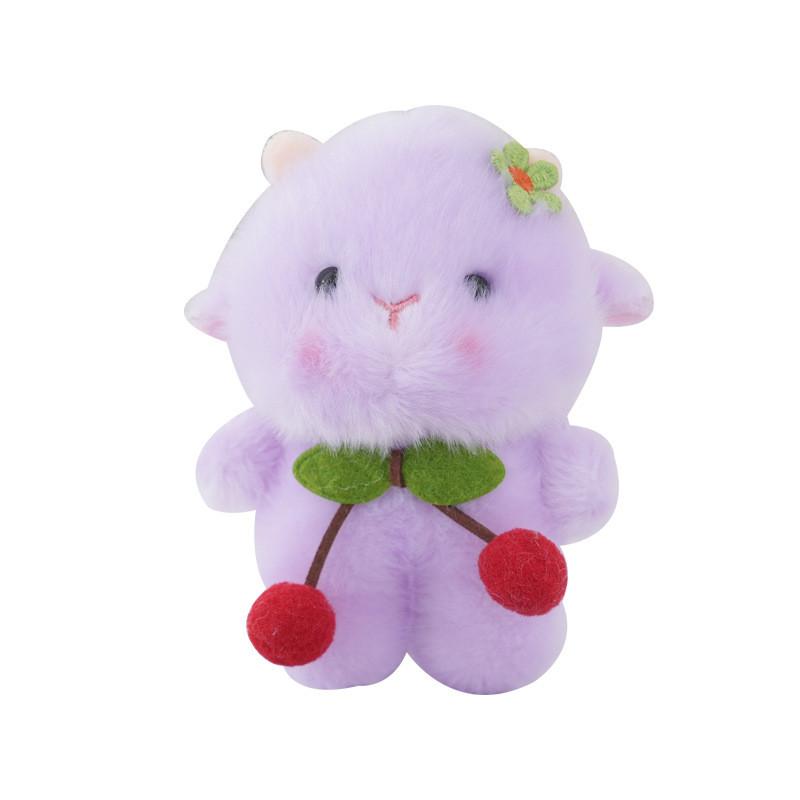 Cherry Sheep Plush Keychain With Soft Pp Cotton Filling For Gifts And Collectors
