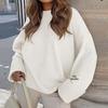 Women's 2026 Long Sleeve Solid Color Round Neck Loose Sweater